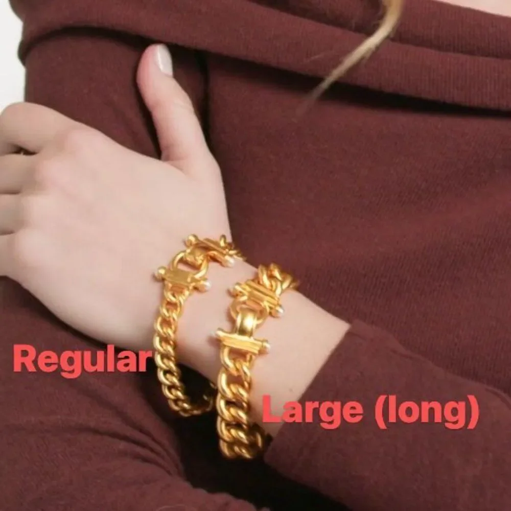 Brand New. $235 Dolce Demi Link Bracelet Size Large (long) Color: gold - Picture 4 of 13